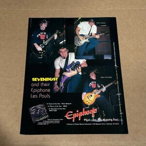SEVENDUST - Connolly & Lowery - Epiphone Guitars - 1998 Print Advertisement